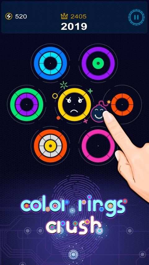 Color Rings Crush - Puzzle Legend स्क्रीनशॉट 2