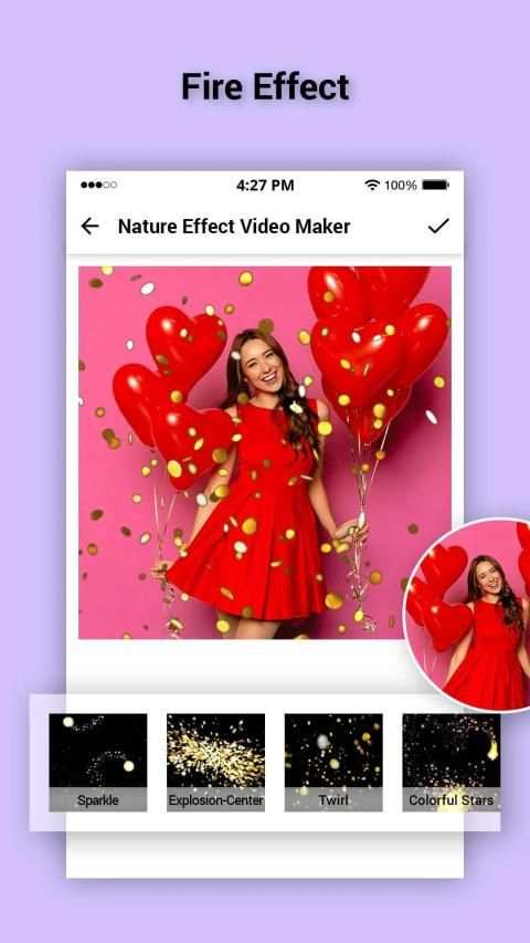 Glitter Photo Effect Video Maker with Music स्क्रीनशॉट 3