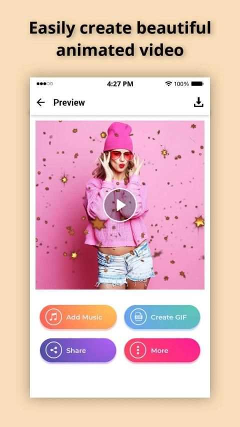 Glitter Photo Effect Video Maker with Music स्क्रीनशॉट 6