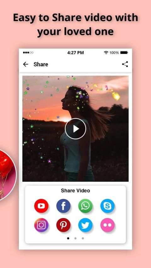 Glitter Photo Effect Video Maker with Music स्क्रीनशॉट 2