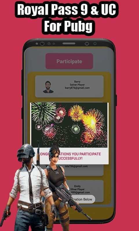 Win Royal Pass 9 & UC For Pubg screenshot 3