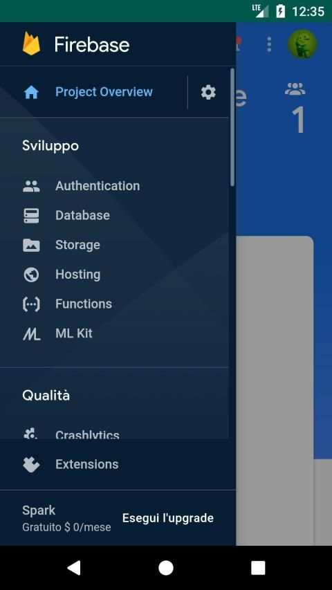 Firebase Console скриншот 1