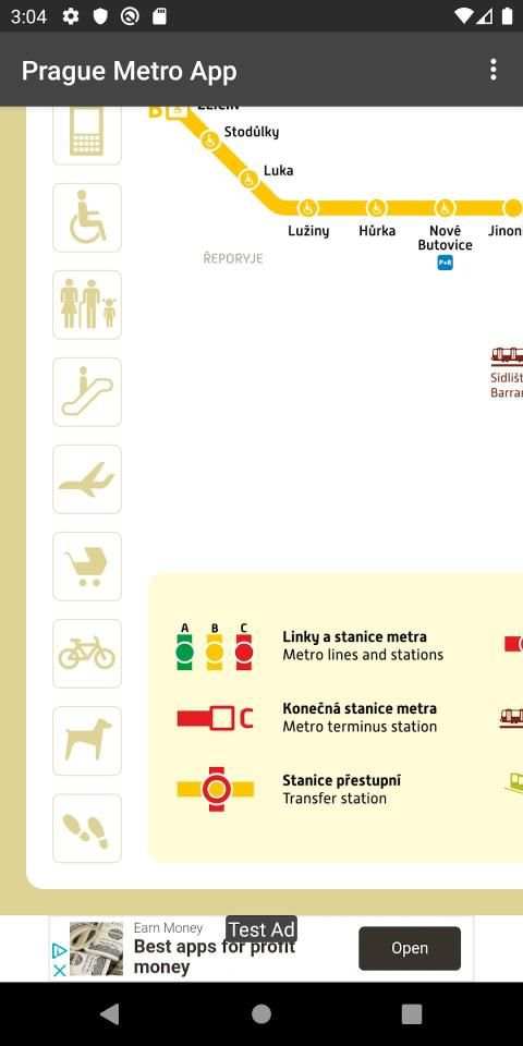 Prague Metro App स्क्रीनशॉट 1