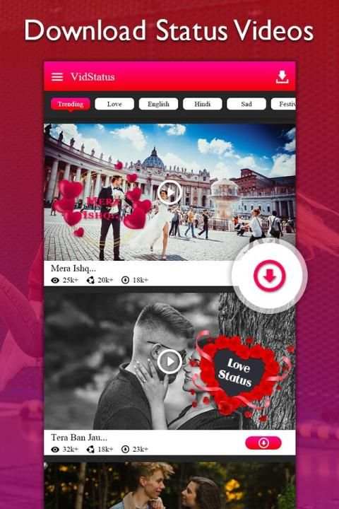 VidStatus - Video Status App image & Text स्क्रीनशॉट 4