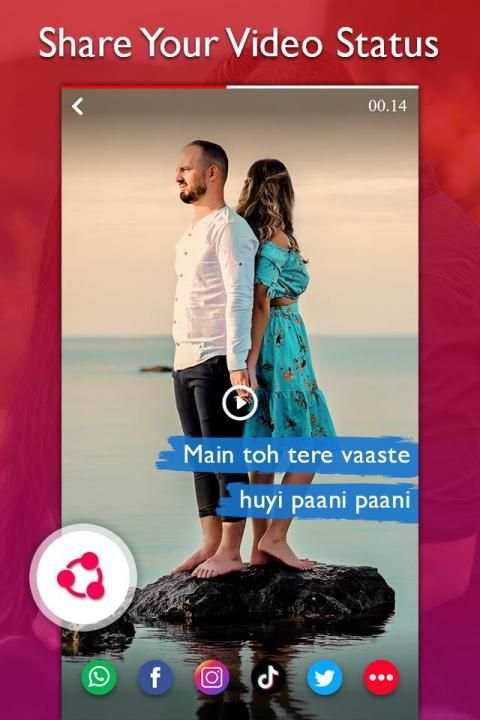 VidStatus - Video Status App image & Text स्क्रीनशॉट 1