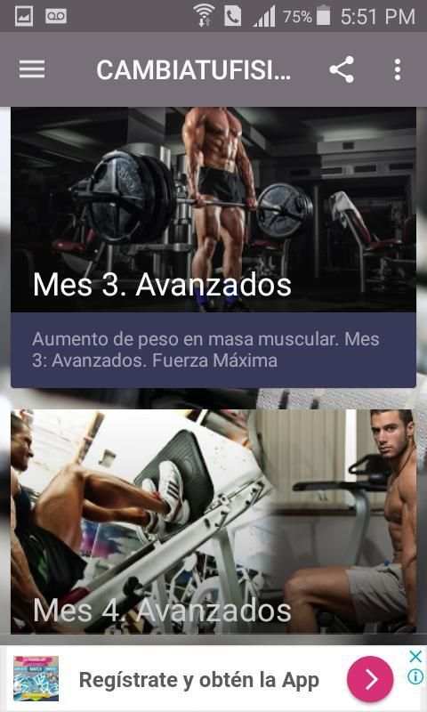 Rutinas de Gimnasio. Fitness screenshot 4
