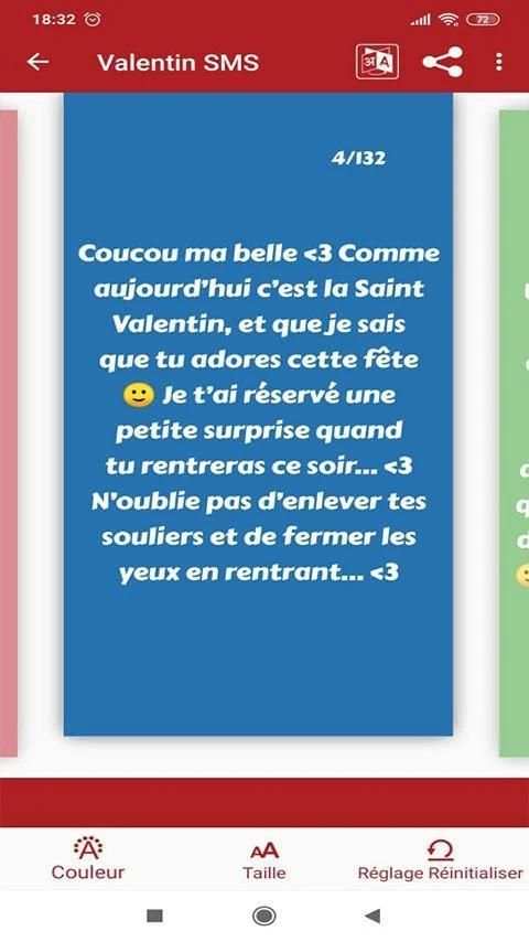 Saint Valentin 2020 Magnifique vœux SMS screenshot 5