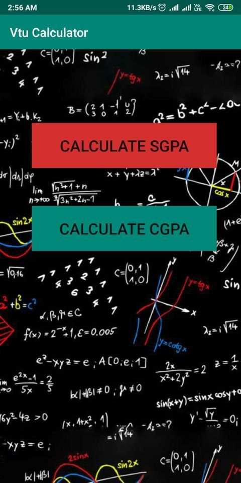 VTU(CBCS) SGPA CGPA CALCULATOR स्क्रीनशॉट 1