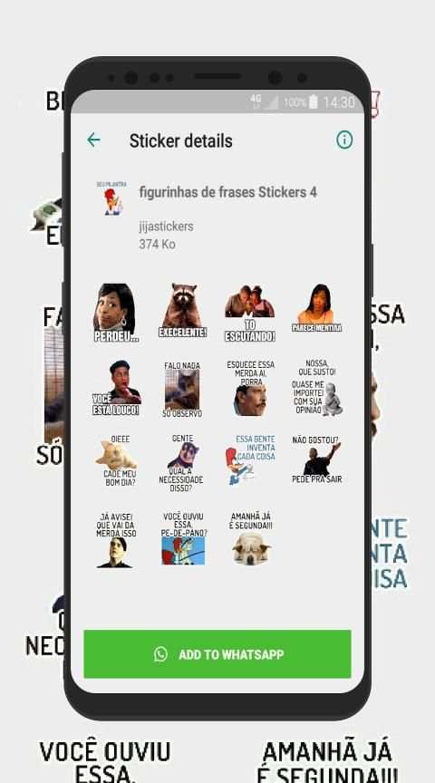 Figurinhas com frases para WhatsApp e grupos screenshot 3