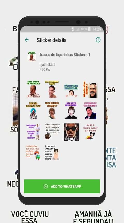 Figurinhas com frases para WhatsApp e grupos screenshot 1