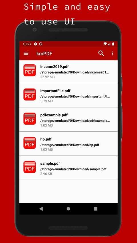 kmPDF- PDF Reader, Viewer स्क्रीनशॉट 1