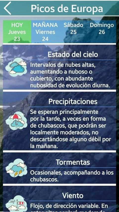 El Tiempo en la Montaña screenshot 3