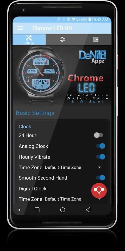 Chrome LED HD Watch Face Widget & Live Wallpaper screenshot 13