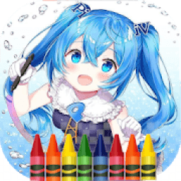 coloring anime and manga icon