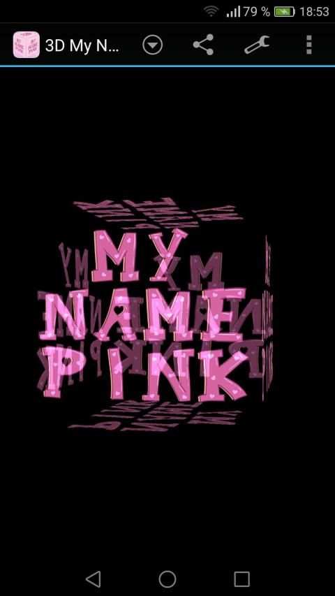 3D My Name Pink Live Wallpaper स्क्रीनशॉट 5