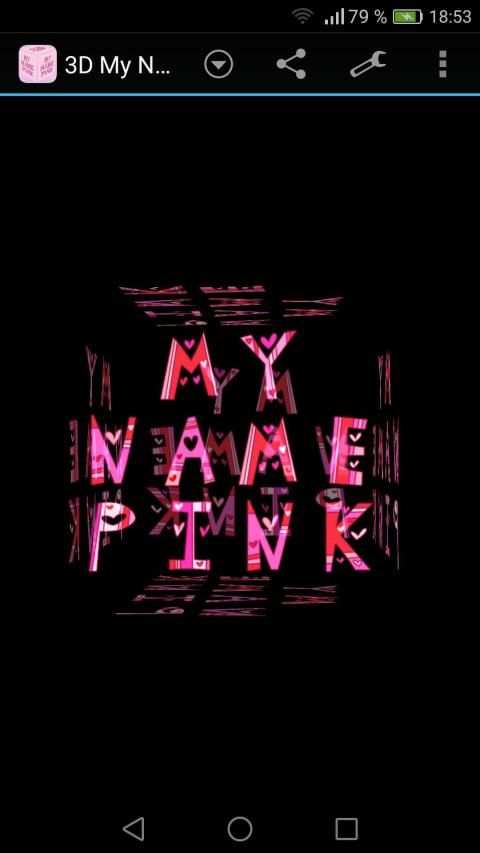 3D My Name Pink Live Wallpaper स्क्रीनशॉट 2