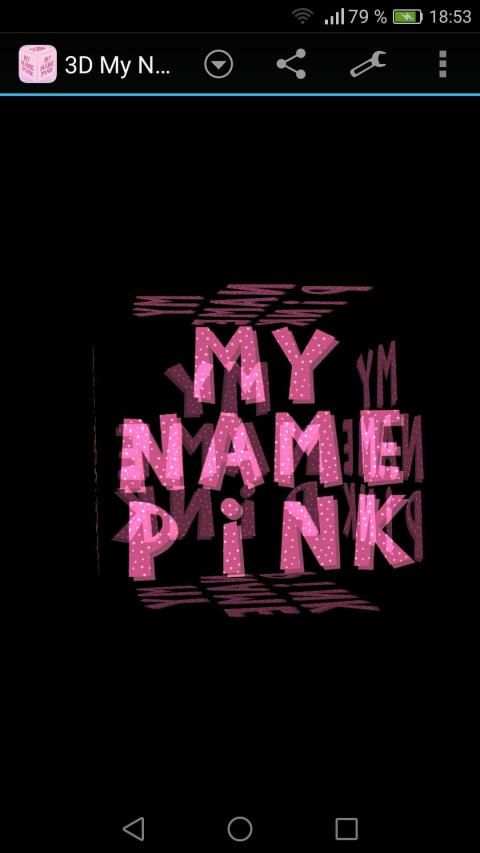 3D My Name Pink Live Wallpaper स्क्रीनशॉट 1