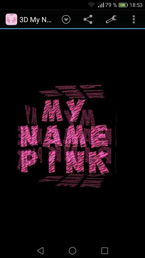 3D My Name Pink Live Wallpaper स्क्रीनशॉट 3