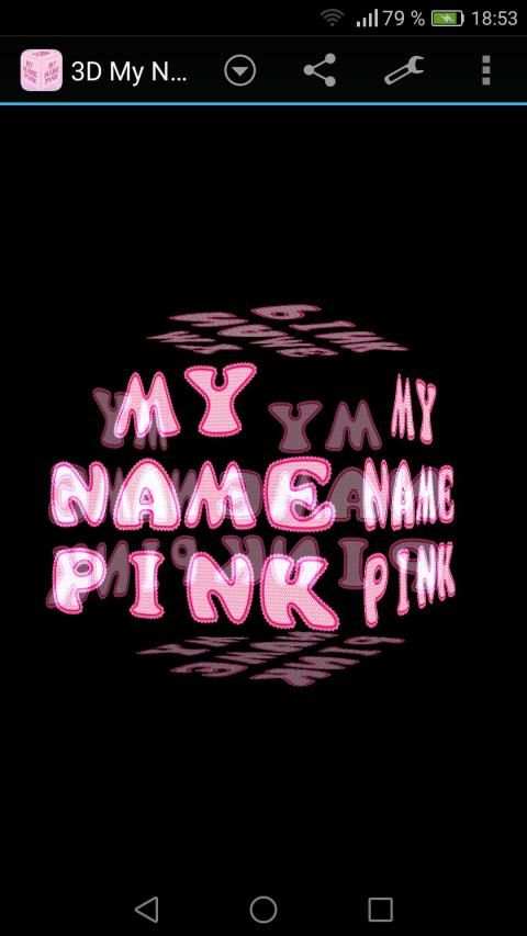 3D My Name Pink Live Wallpaper स्क्रीनशॉट 4