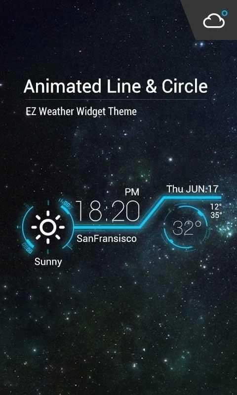 Animation Weather Cool widget स्क्रीनशॉट 1