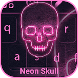 ikon Neon Skull keyboard Theme