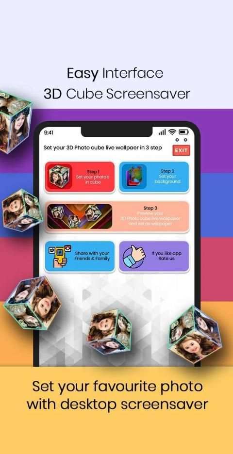 Photo Frame Live Wallpaper - 3D Photo Cube Desktop screenshot 16