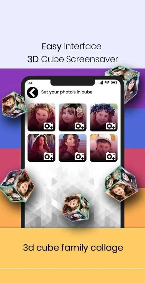 Photo Frame Live Wallpaper - 3D Photo Cube Desktop screenshot 1