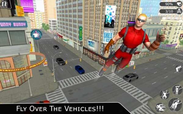 Flying Ninja Super Hero - Rescue Survival Game 3D screenshot 8