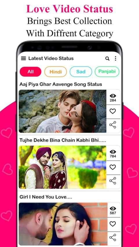 Vclip video status स्क्रीनशॉट 4