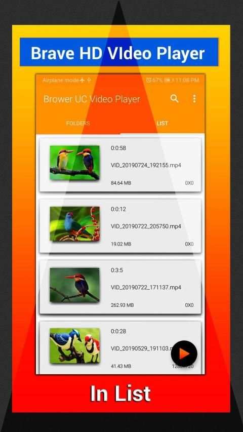 Brave HD Video Player स्क्रीनशॉट 3