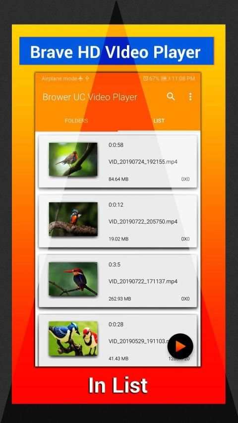 Brave HD Video Player स्क्रीनशॉट 2