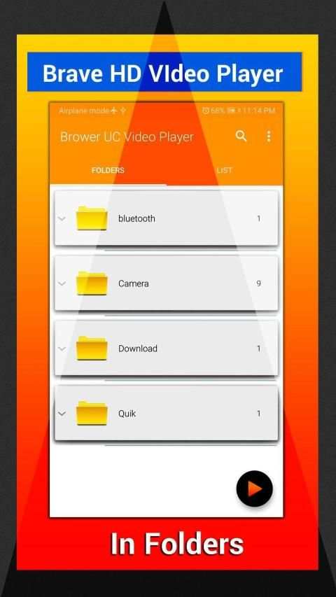 Brave HD Video Player स्क्रीनशॉट 1