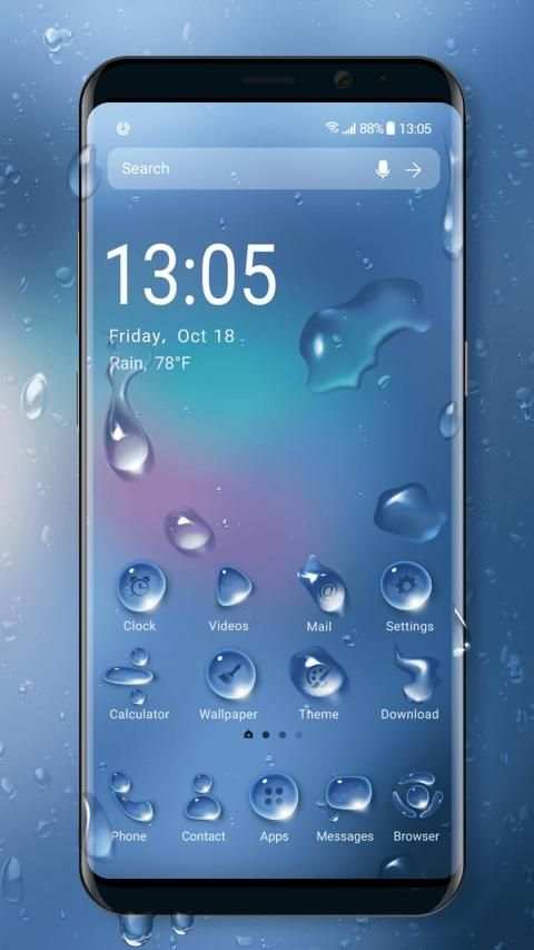 2019 Raindrops Launcher Theme screenshot 7