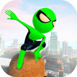 ikon Stickman Amazing Rope Hero - Gangster Crime City