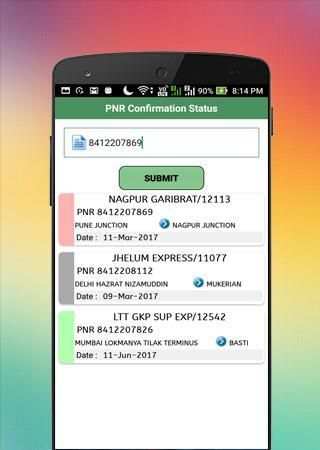 PNR Confirmation Status screenshot 5