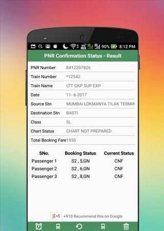 PNR Confirmation Status screenshot 6