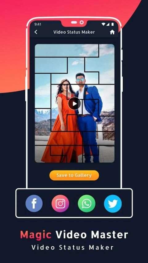 Magical Video Status Maker स्क्रीनशॉट 1