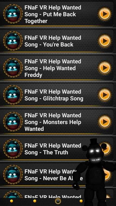 FNaFVR Help Wanted Song Ringtones स्क्रीनशॉट 3