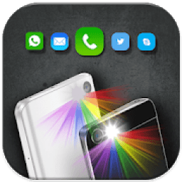 ikon Color Flash Alert Torch:Color Flash on Call &amp; SMS
