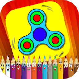 Fidget Spinner Glitter Coloring Book &amp; Drawing icon