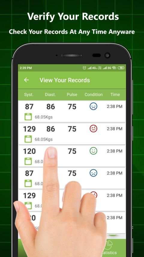 Blood Pressure App स्क्रीनशॉट 8