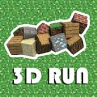 Mini Block craft running: 3d fun run blocky logo
