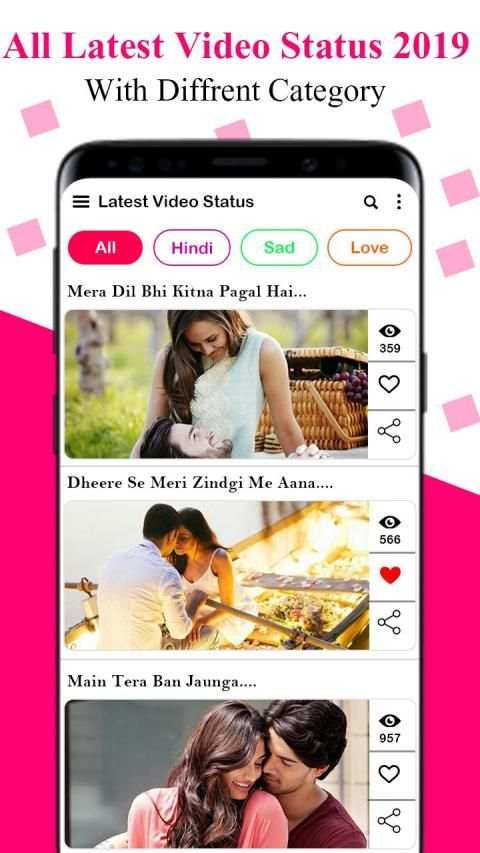 Vlog Video Status स्क्रीनशॉट 3