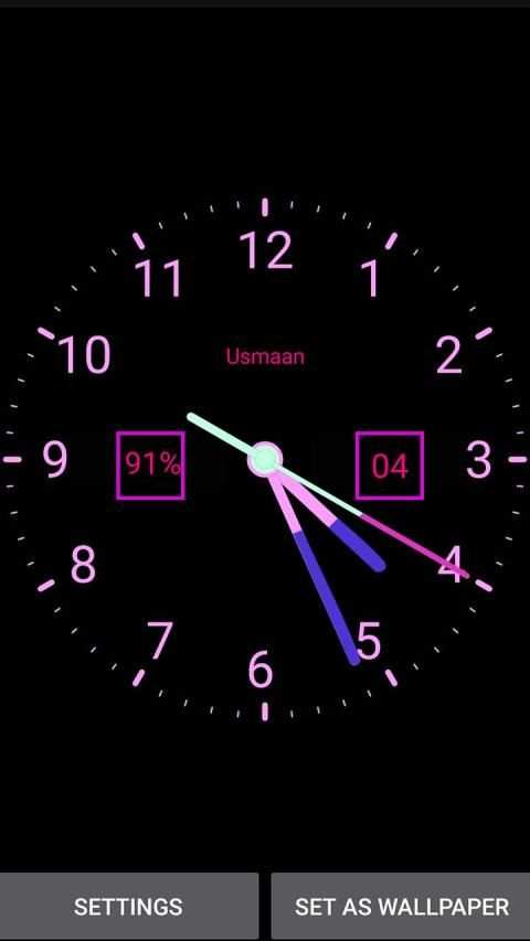 Live Analog Color Clock kit 2019 - HD wallpaper screenshot 8