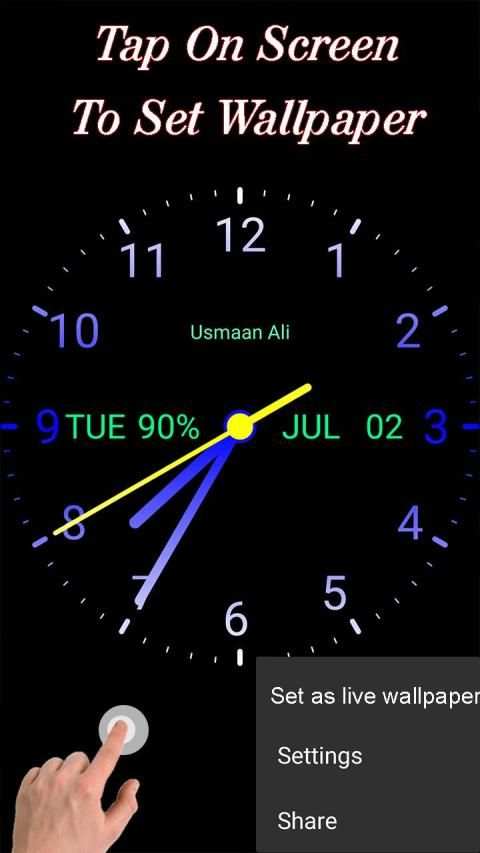 Live Analog Color Clock kit 2019 - HD wallpaper screenshot 6