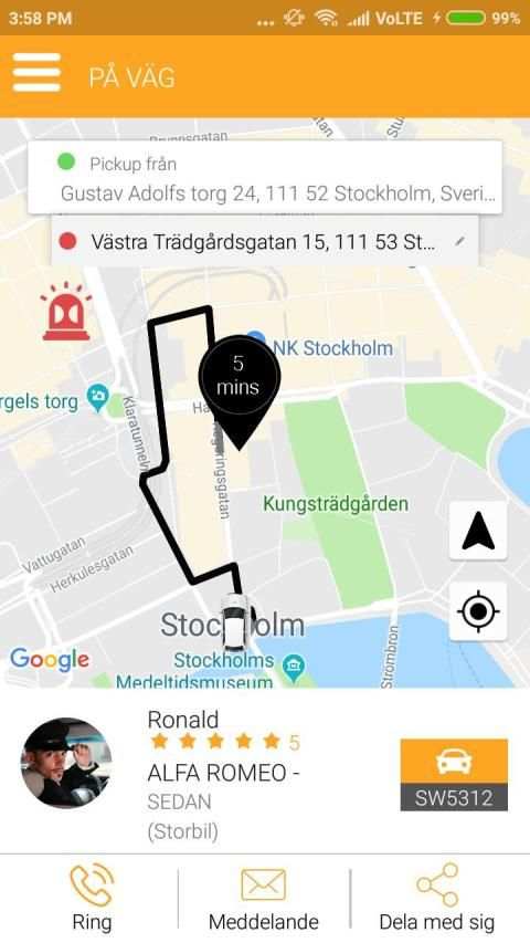 Vasataxi screenshot 2