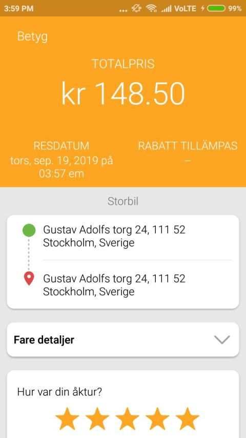 Vasataxi screenshot 1