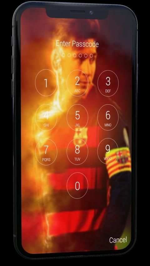 Lock Screen for Messi + Wallpapers स्क्रीनशॉट 2