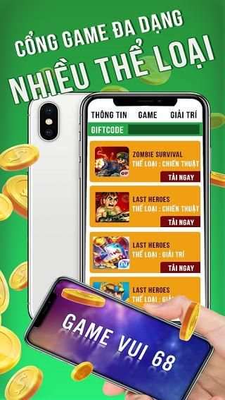 Game vui 68 - Cổng game giải trí online 1 تصوير الشاشة