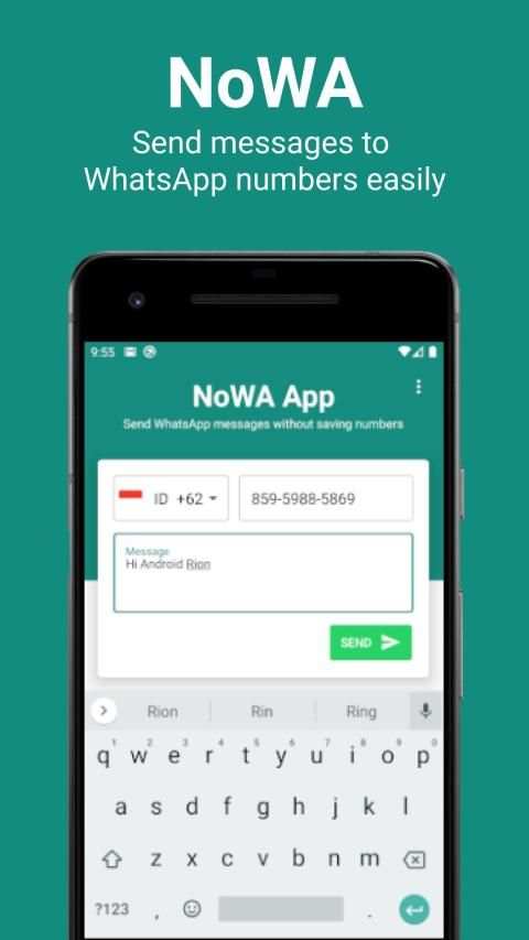 NoWA App (Free) - Send WA Message w/o save number screenshot 3